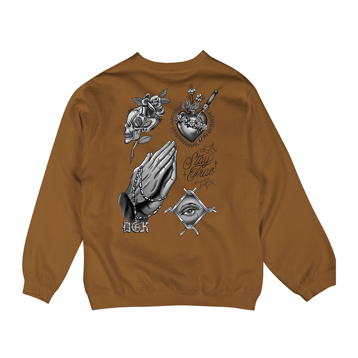 Moletom Crewneck DGK Stay True Crewneck Marrom