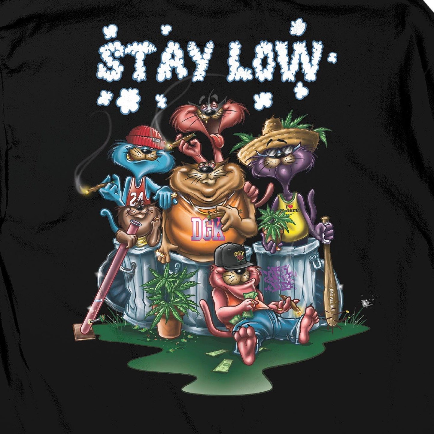 Camiseta DGK Stay Low L/S Preto