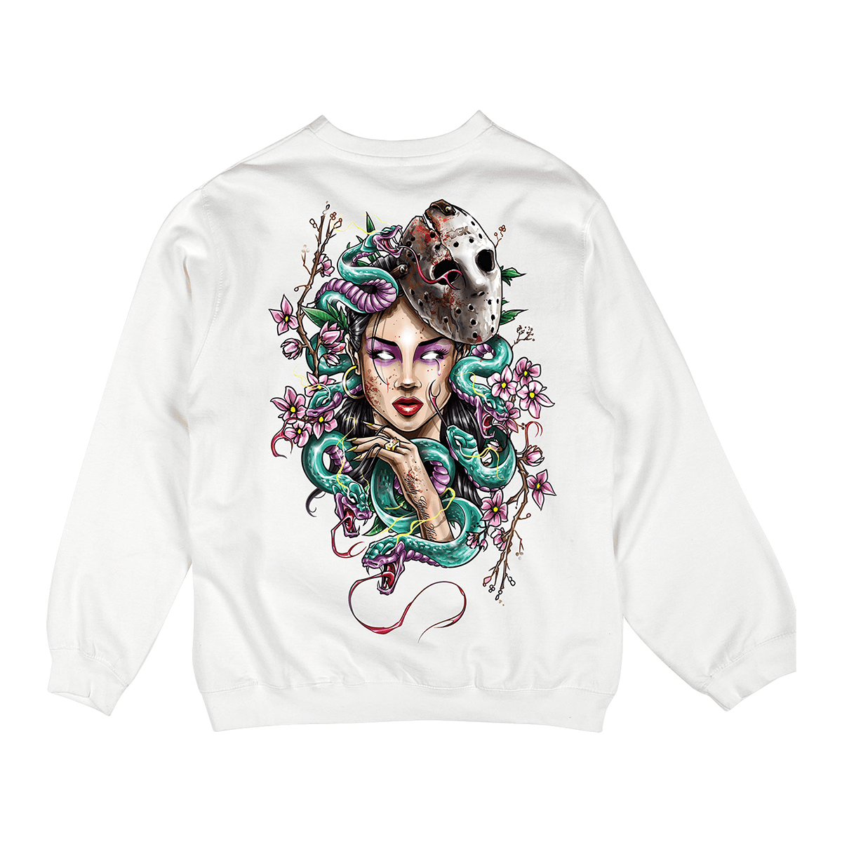 Moletom Crewneck DGK Mystical Crewneck Fleece Branco