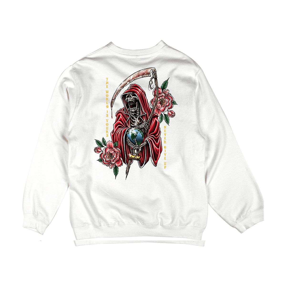Moletom Crewneck DGK Muerte Crewneck Fleece Branco