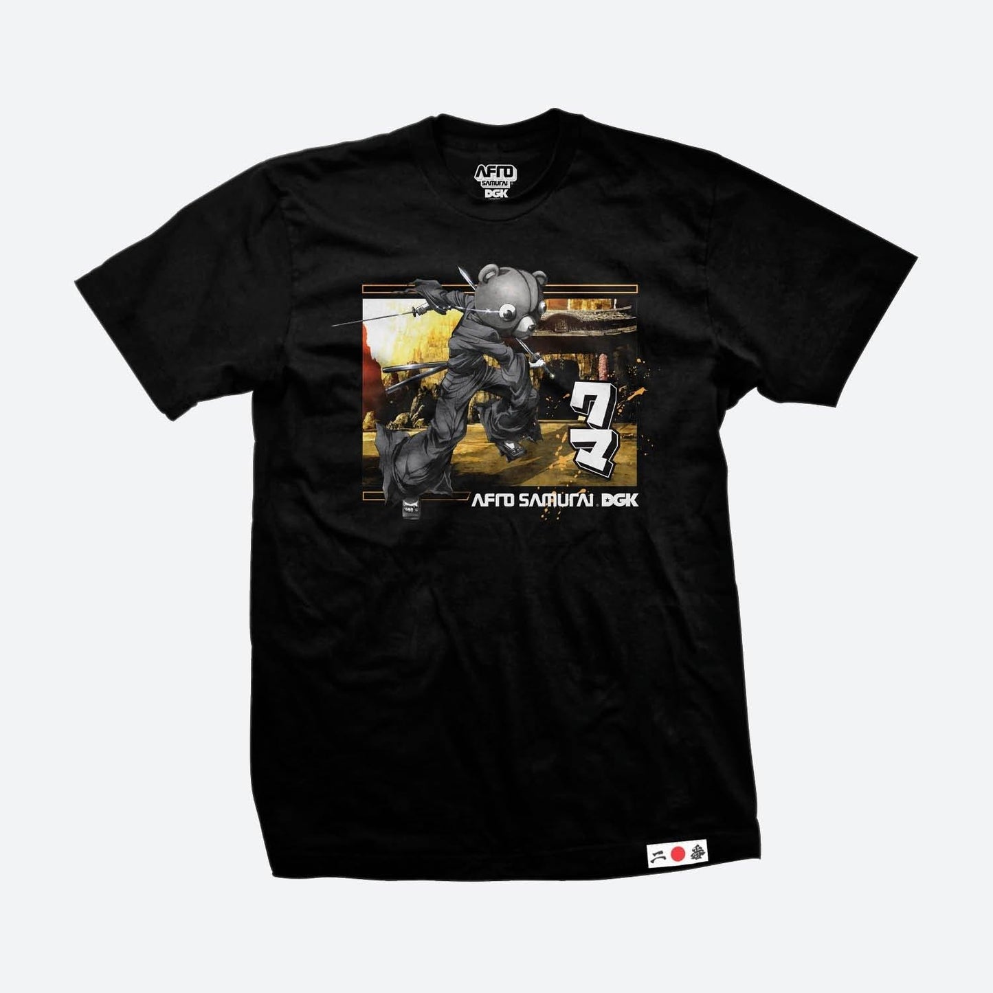 Camiseta DGK x AFRO SAMURAI Kuma Preto