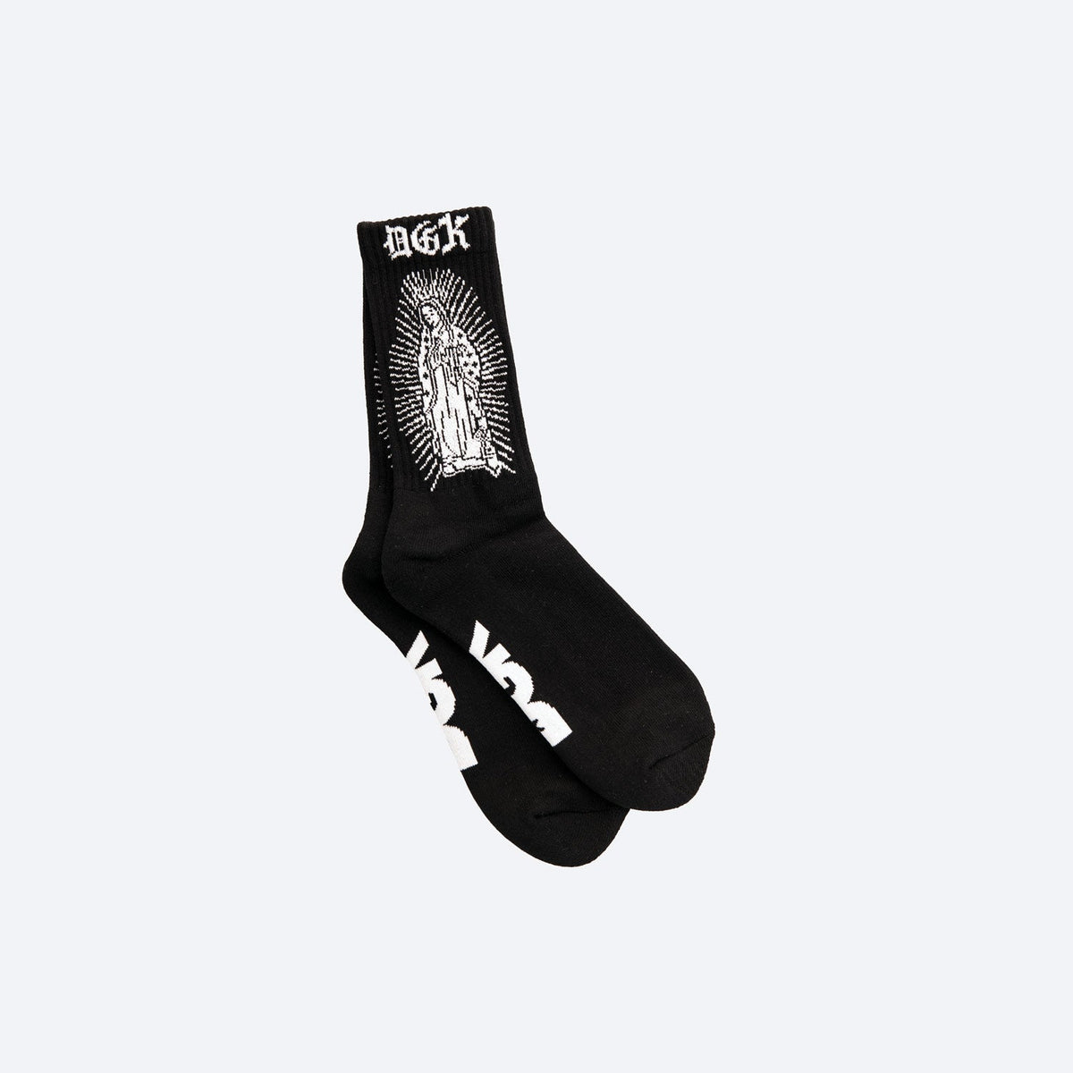 Meia DGK Guadalupe Crew Socks Black/White