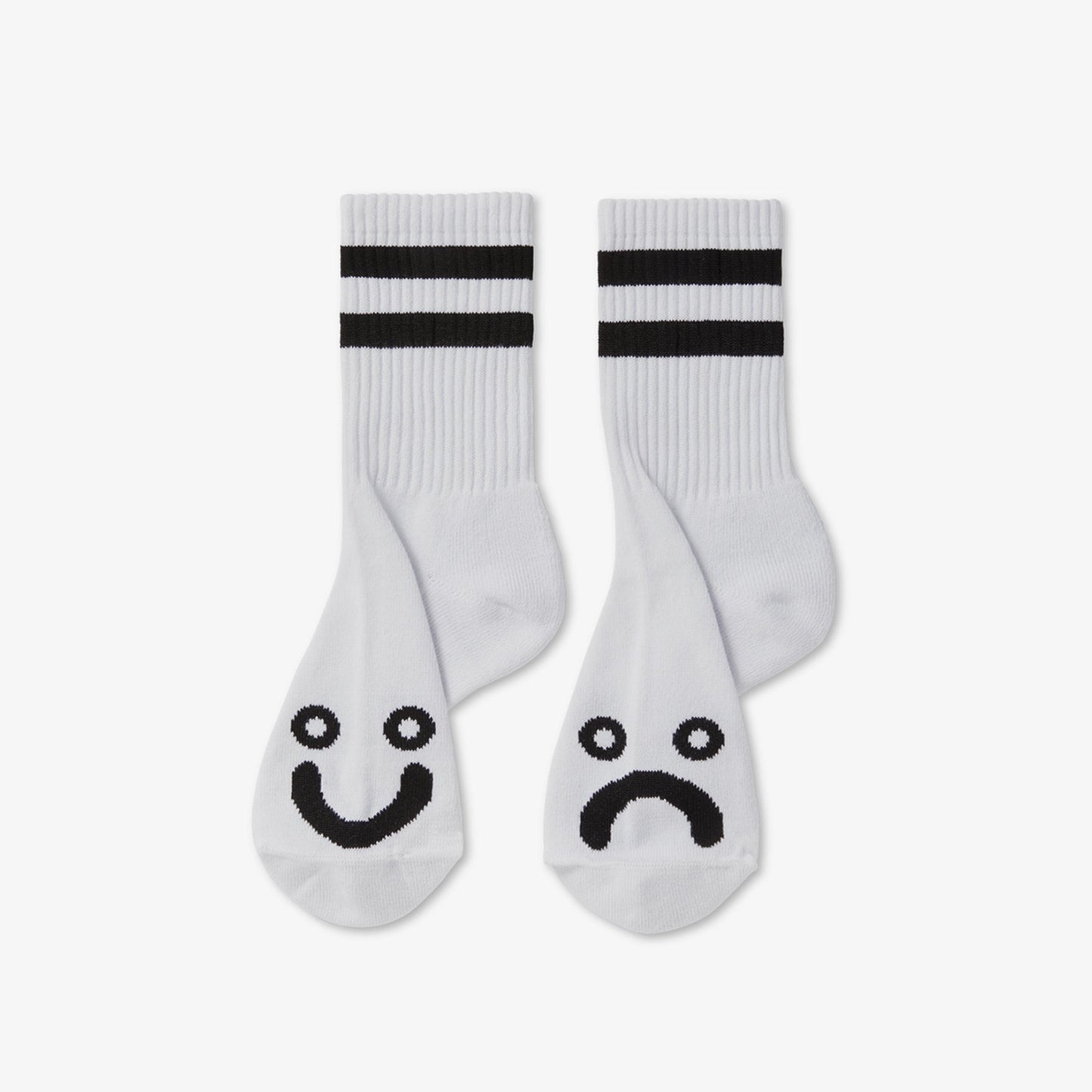 Meia Polar Happy Sad Branco