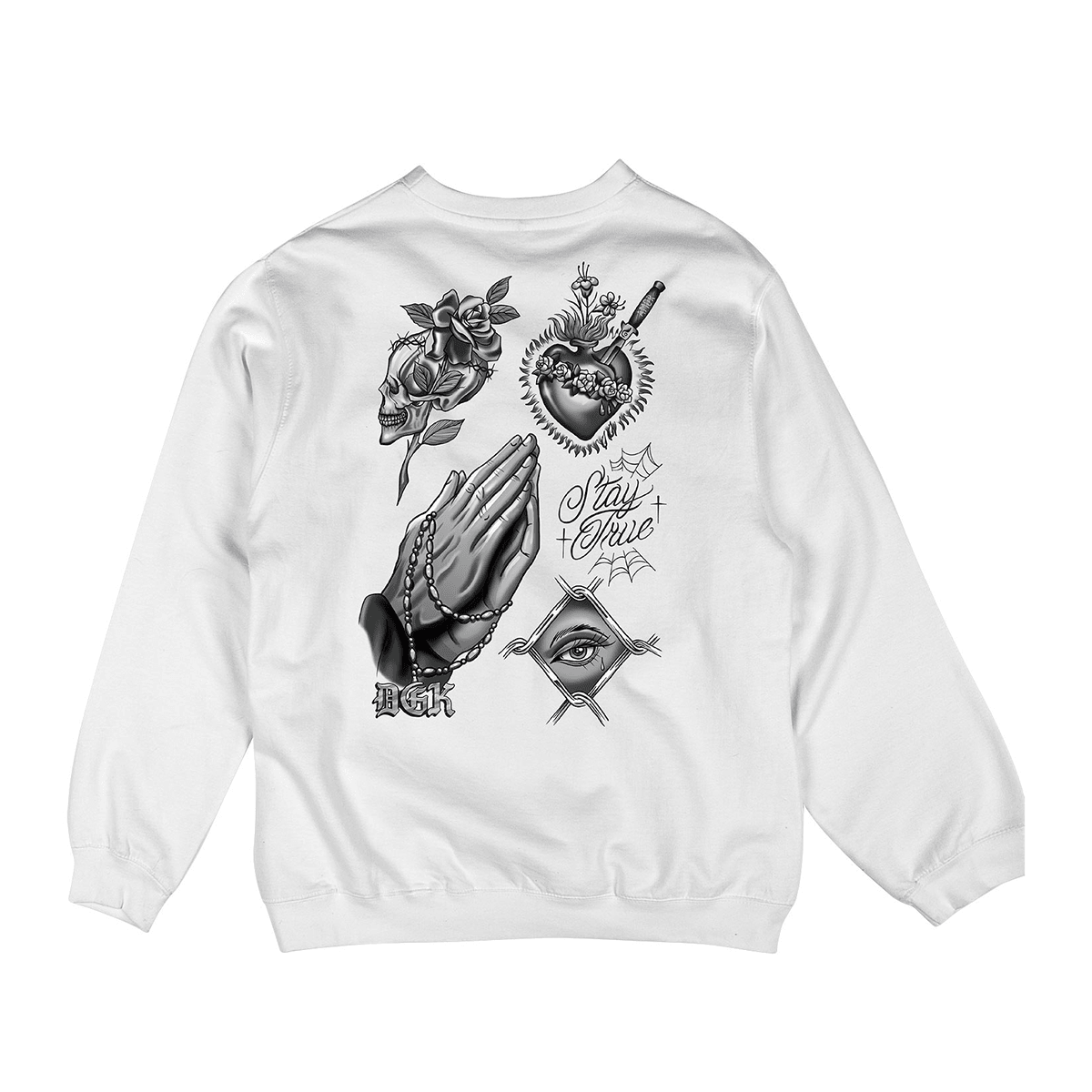 Moletom Crewneck DGK Stay True Crewneck Branco