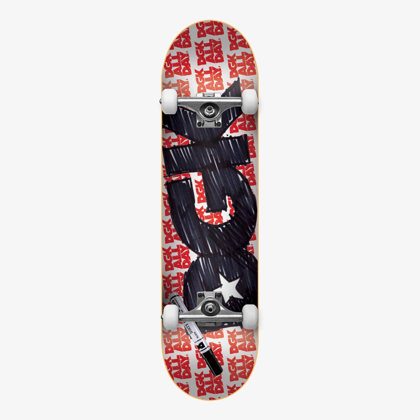 Skate Profissional Completo DGK Scribble Mini Complete - Multi - 7.25