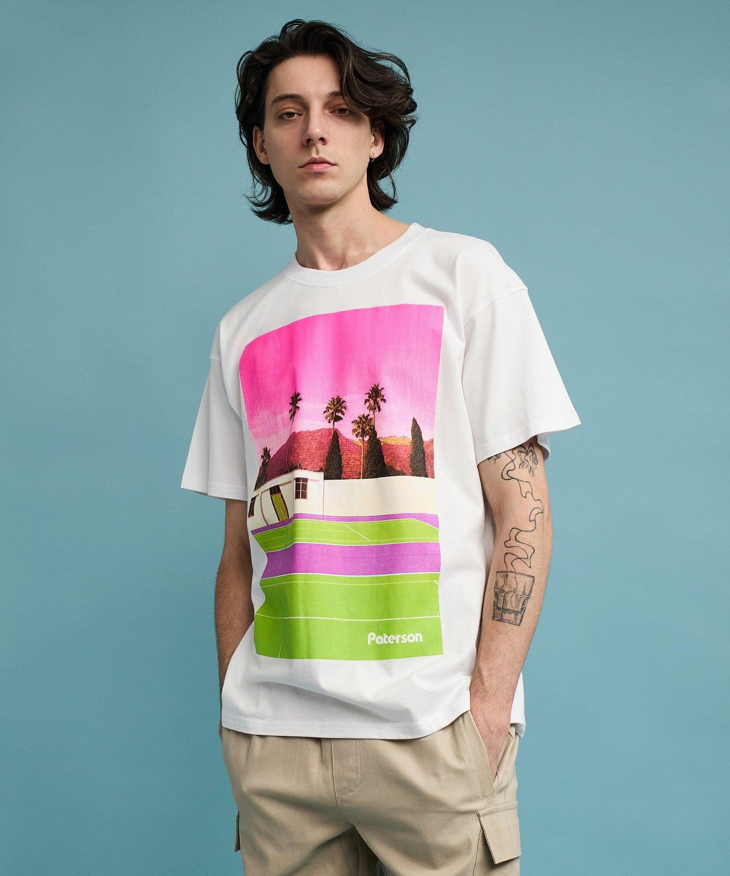 Camiseta Paterson Palm Springs Court Branco