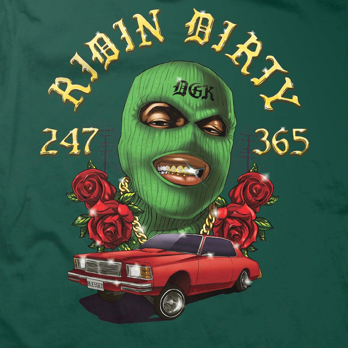 Camiseta DGK Ridin Dirty Verde