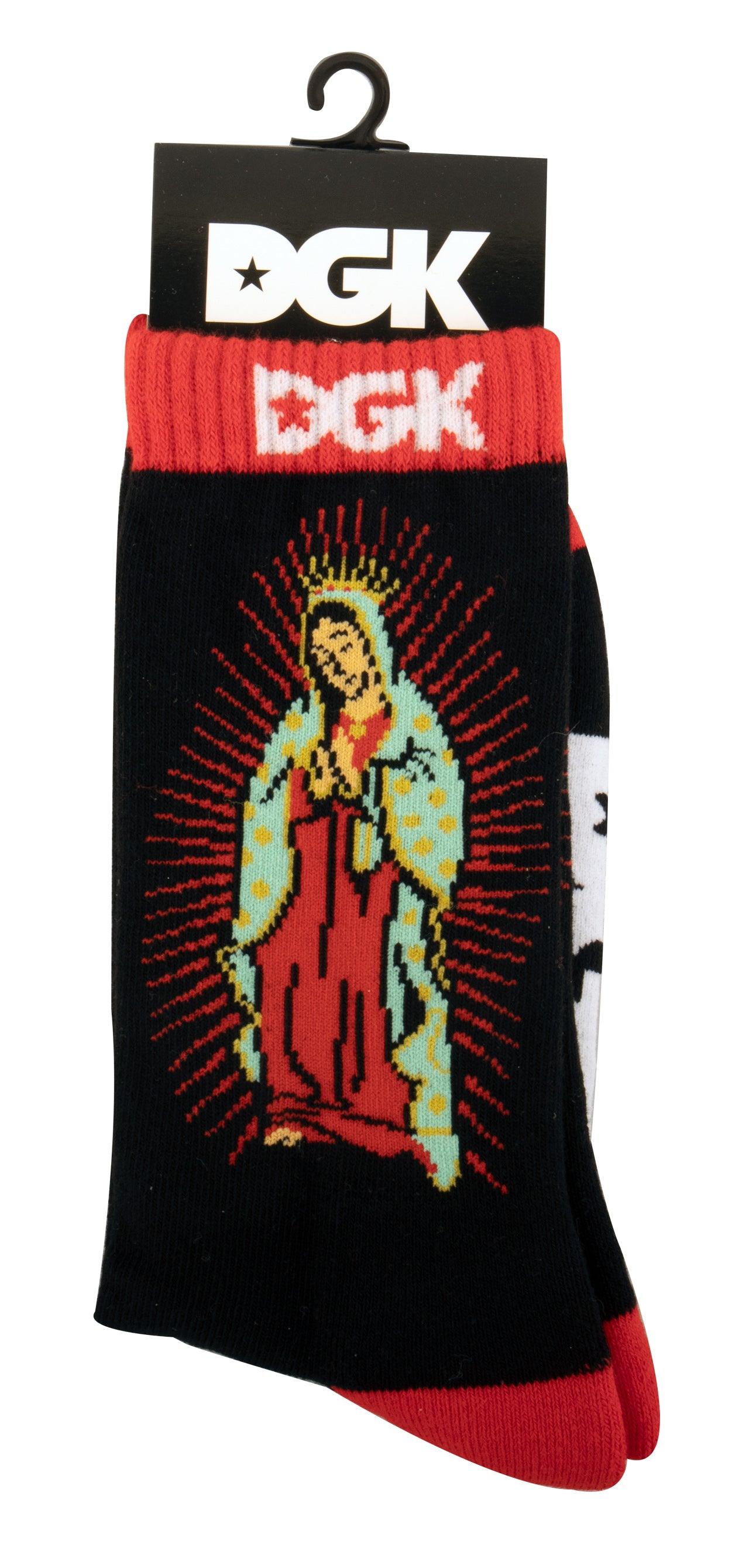 Meia DGK Guadalupe Crew Sock - Preto - Único