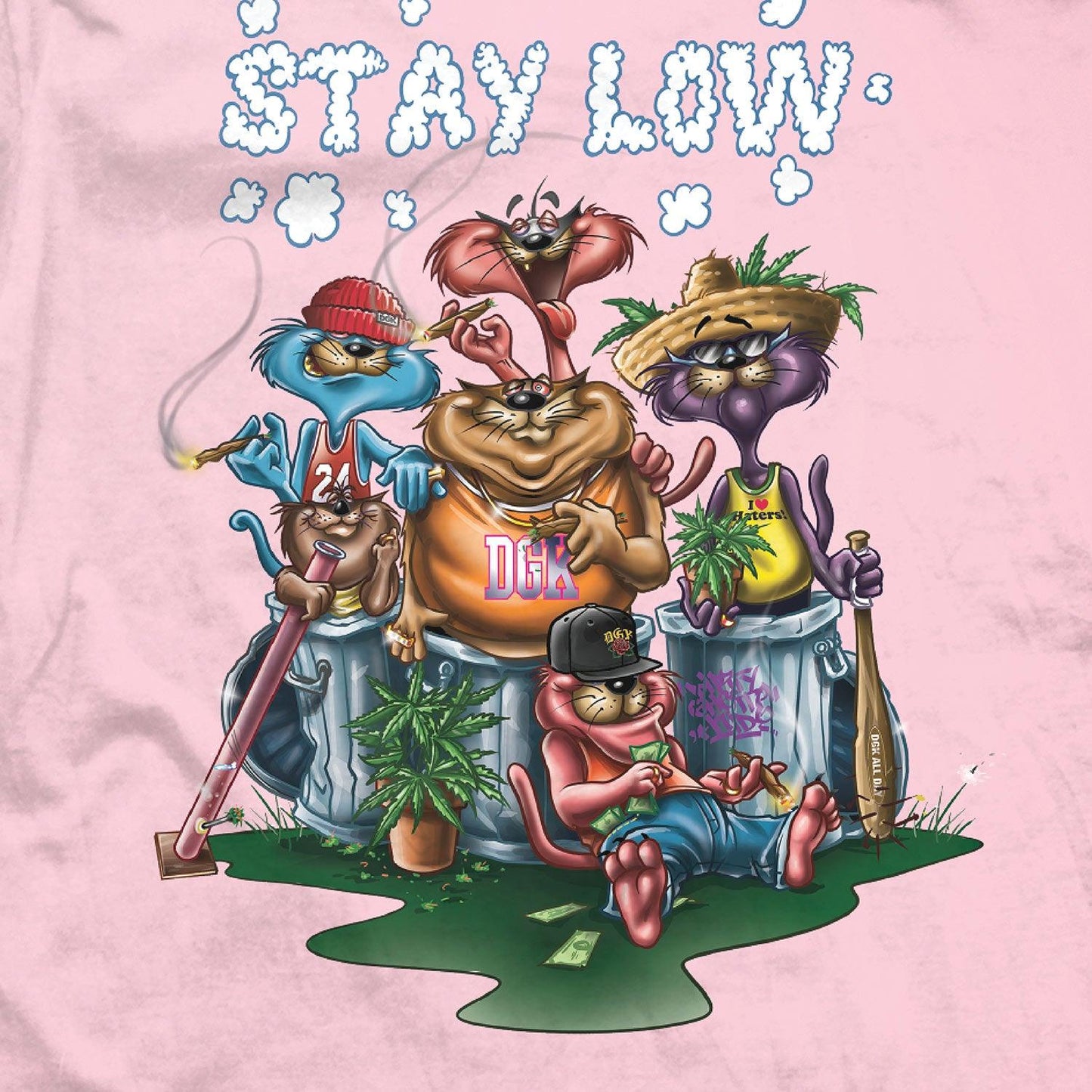 Camiseta DGK Stay Low Rosa