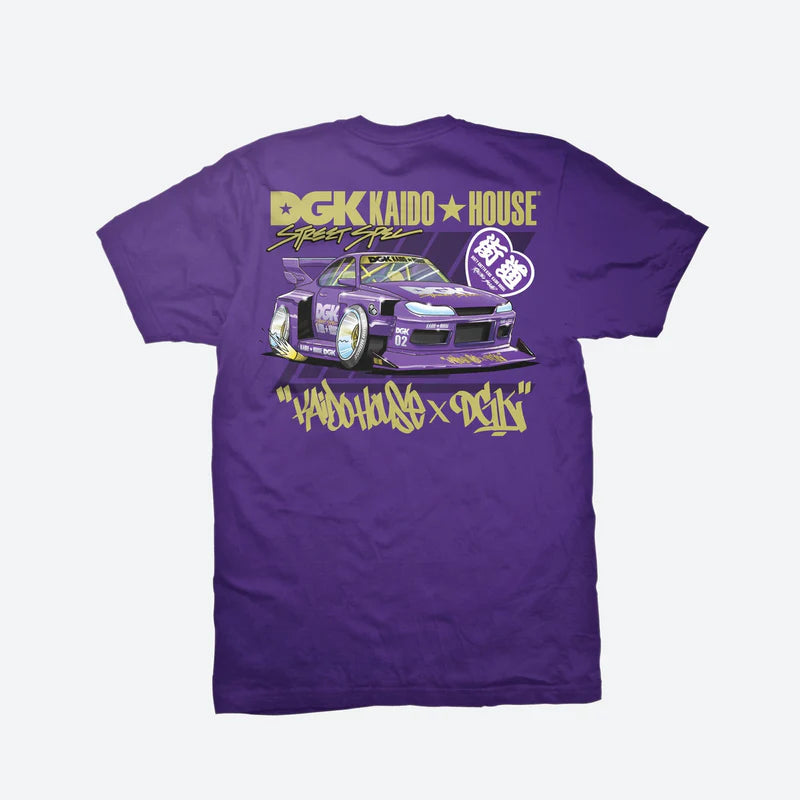 Camiseta DGK x KAIDO HOUSE Roulette Racer Roxo
