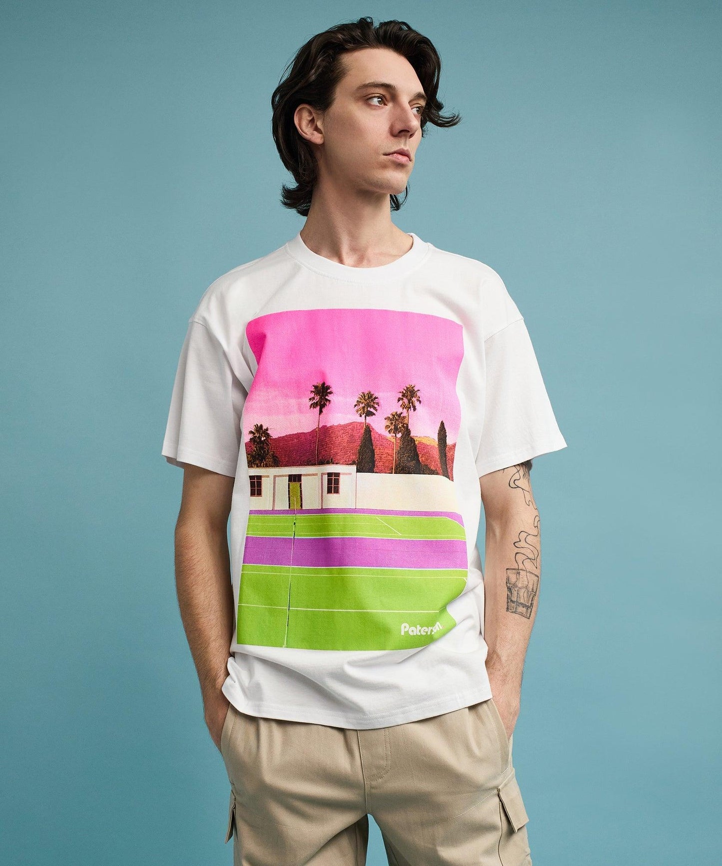 Camiseta Paterson Palm Springs Court Branco