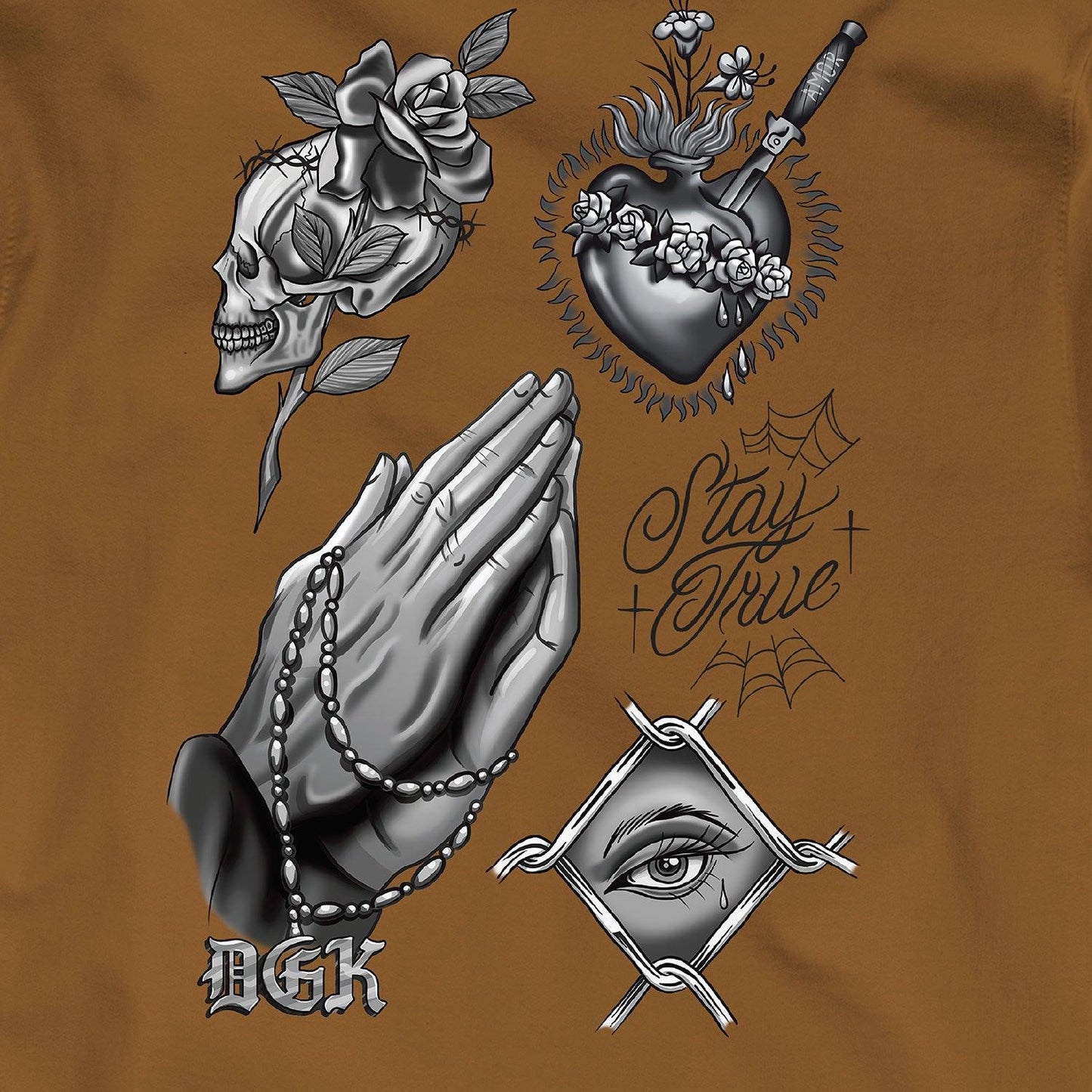 Moletom Crewneck DGK Stay True Crewneck Marrom
