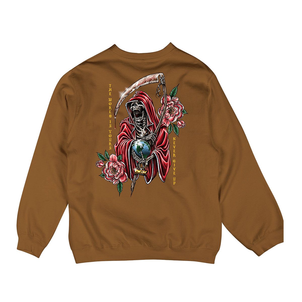 Moletom Crewneck DGK Muerte Crewneck Fleece Marrom