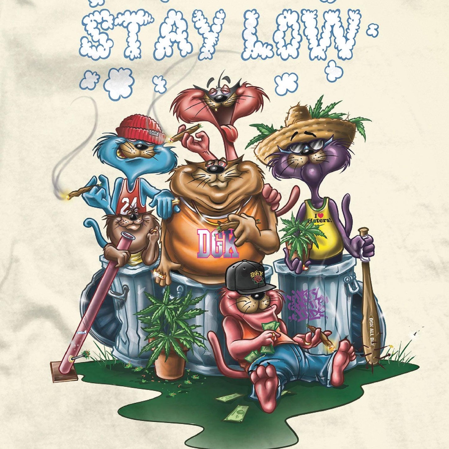 Camiseta DGK Stay Low Creme