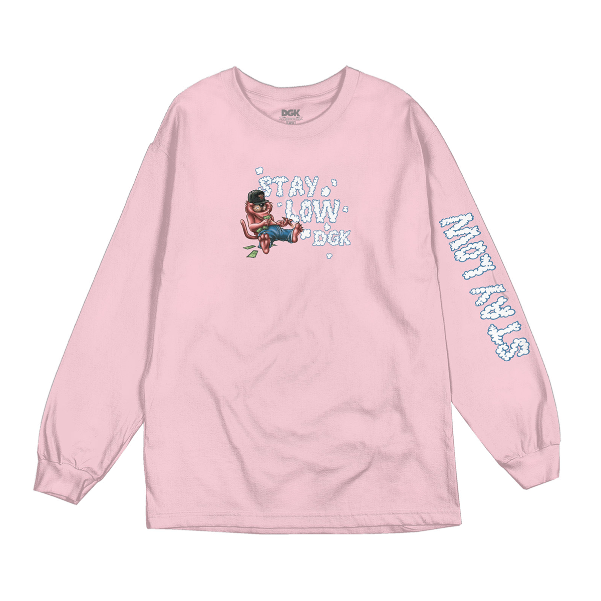 Camiseta DGK Stay Low L/S Rosa