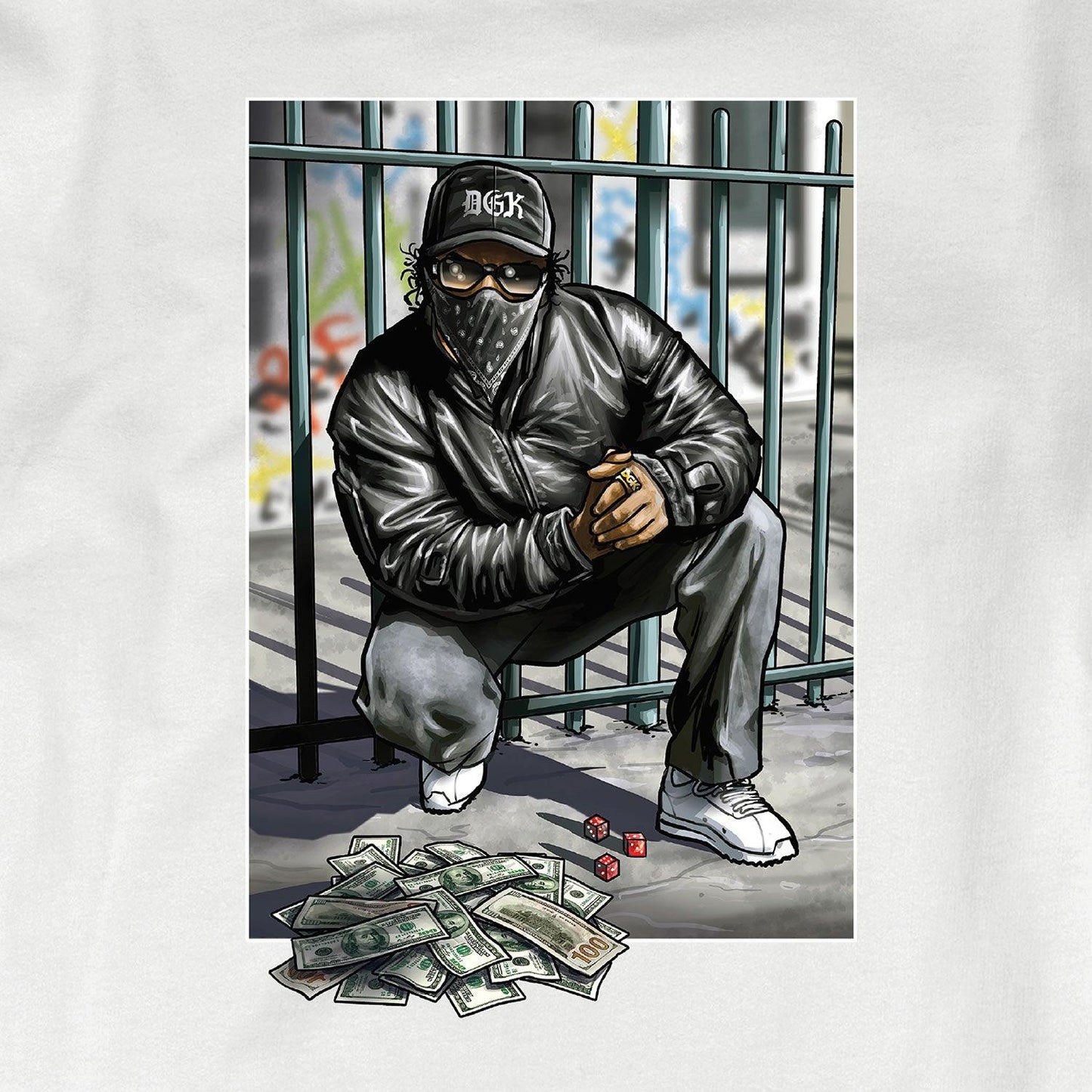 Moletom Crewneck DGK 456 Crewneck Fleece Branco