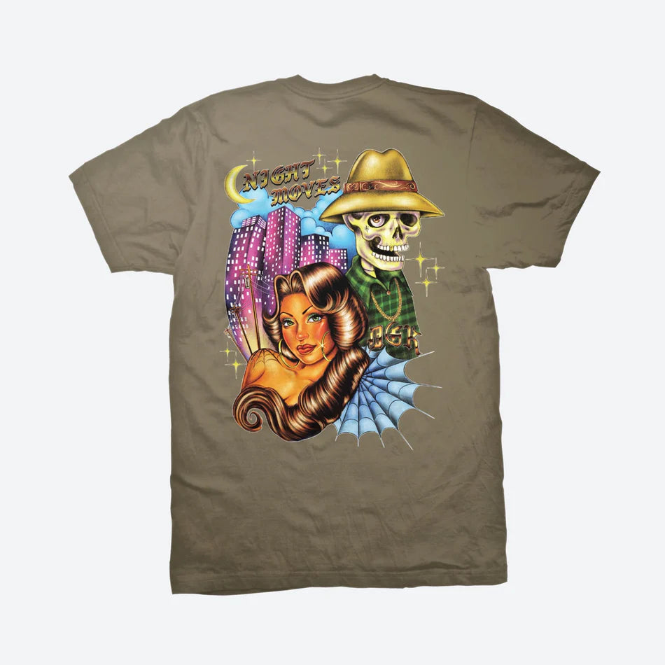 Camiseta DGK Night Moves Bege