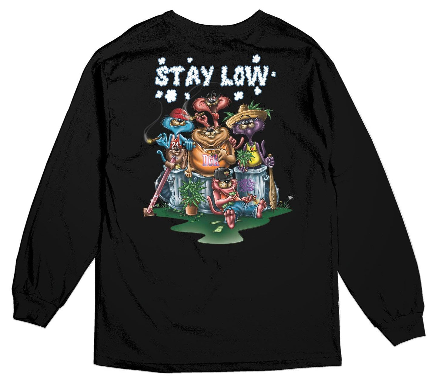 Camiseta DGK Stay Low L/S Preto