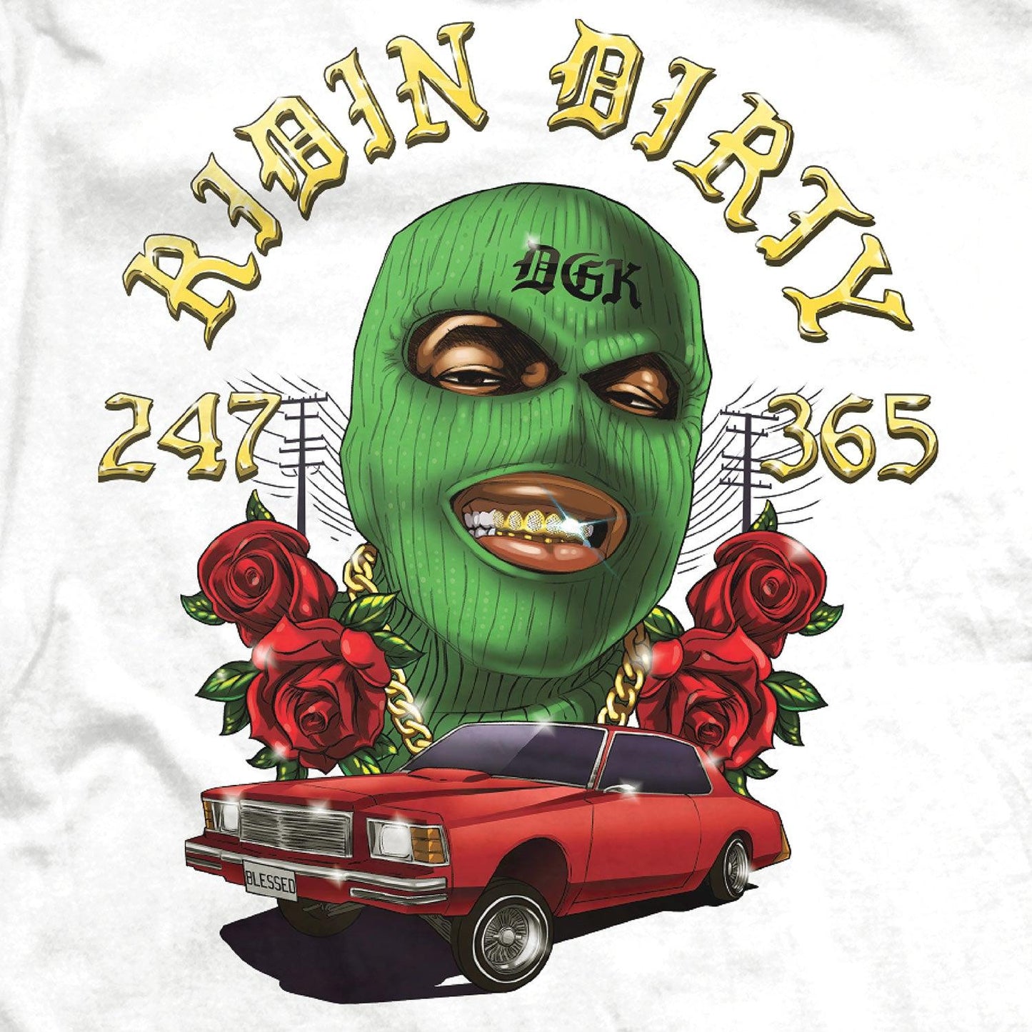 Camiseta DGK Ridin Dirty Branco
