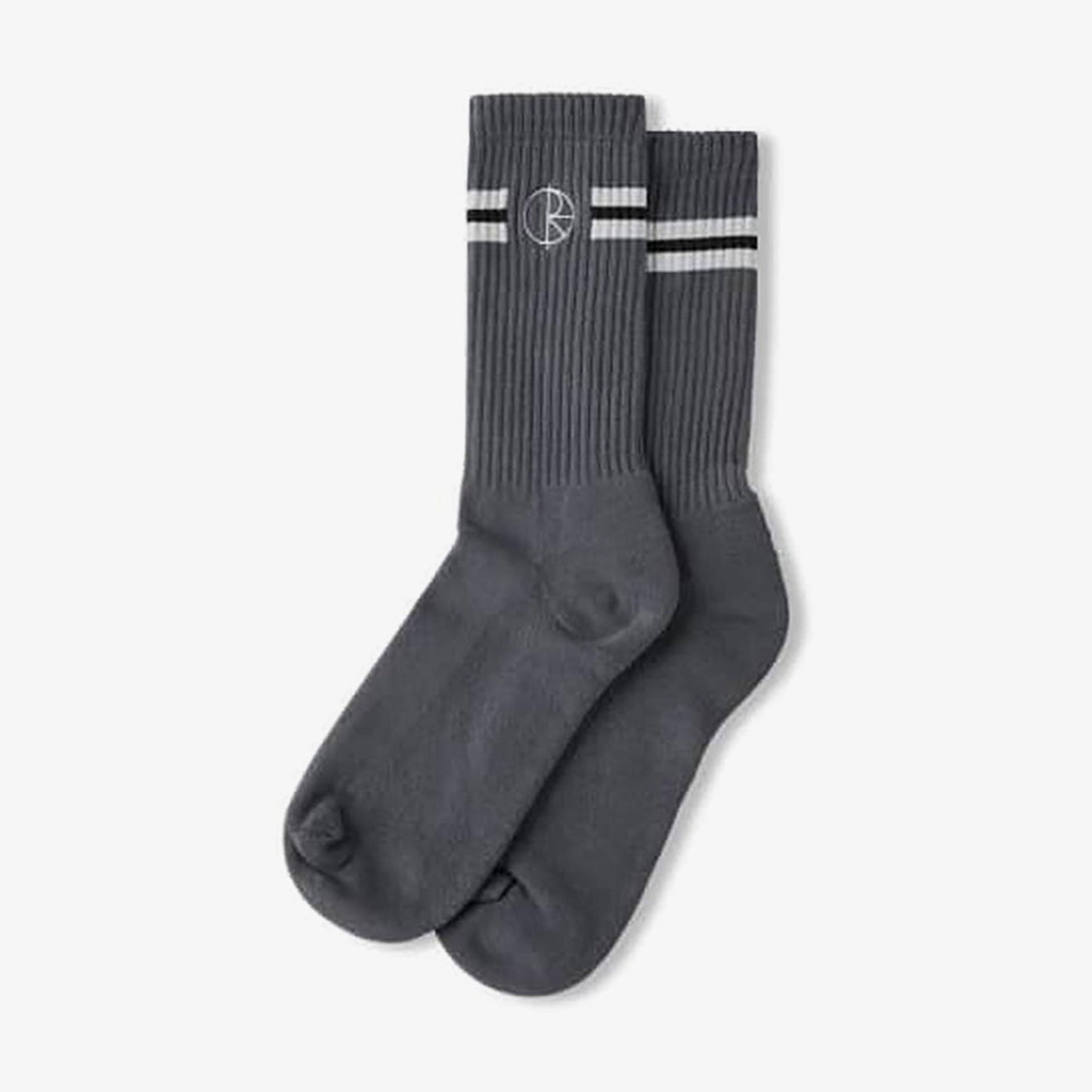 Meia Polar Stroke Logo 35-38 Cinza Escuro