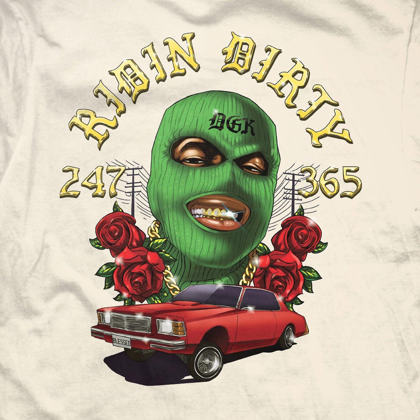 Camiseta DGK Ridin Dirty Creme