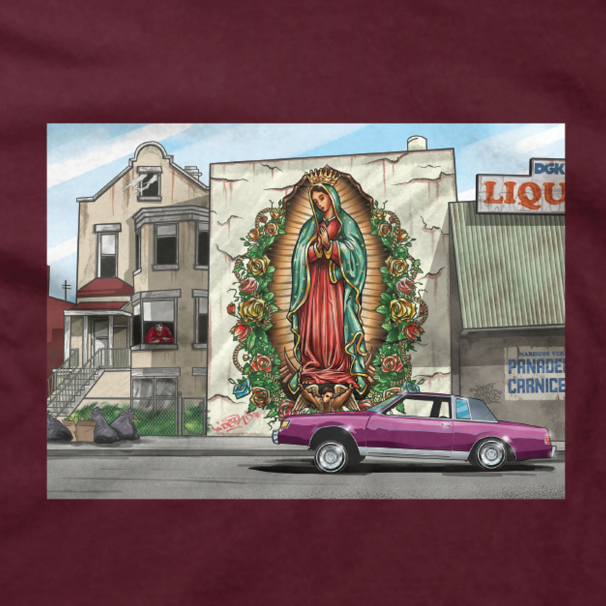 Camiseta DGK Oracion Burgundy