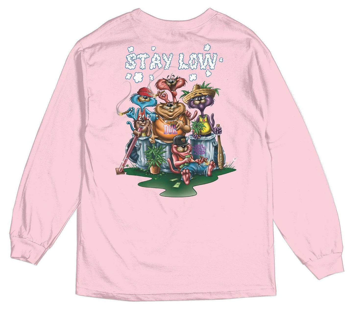 Camiseta DGK Stay Low L/S  Rosa