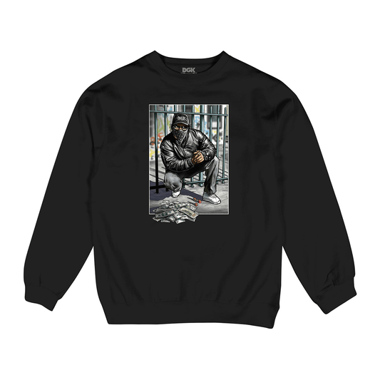 Moletom  Crewneck DGK 456 Crewneck Fleece Preto