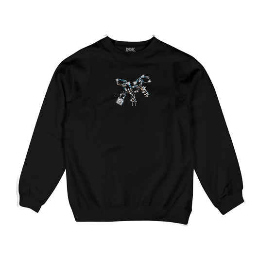Moletom  Crewneck DGK Freedom Crewneck Fleece Preto