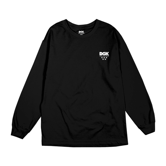 Camiseta DGK All Star Mini Logo L/S Preto