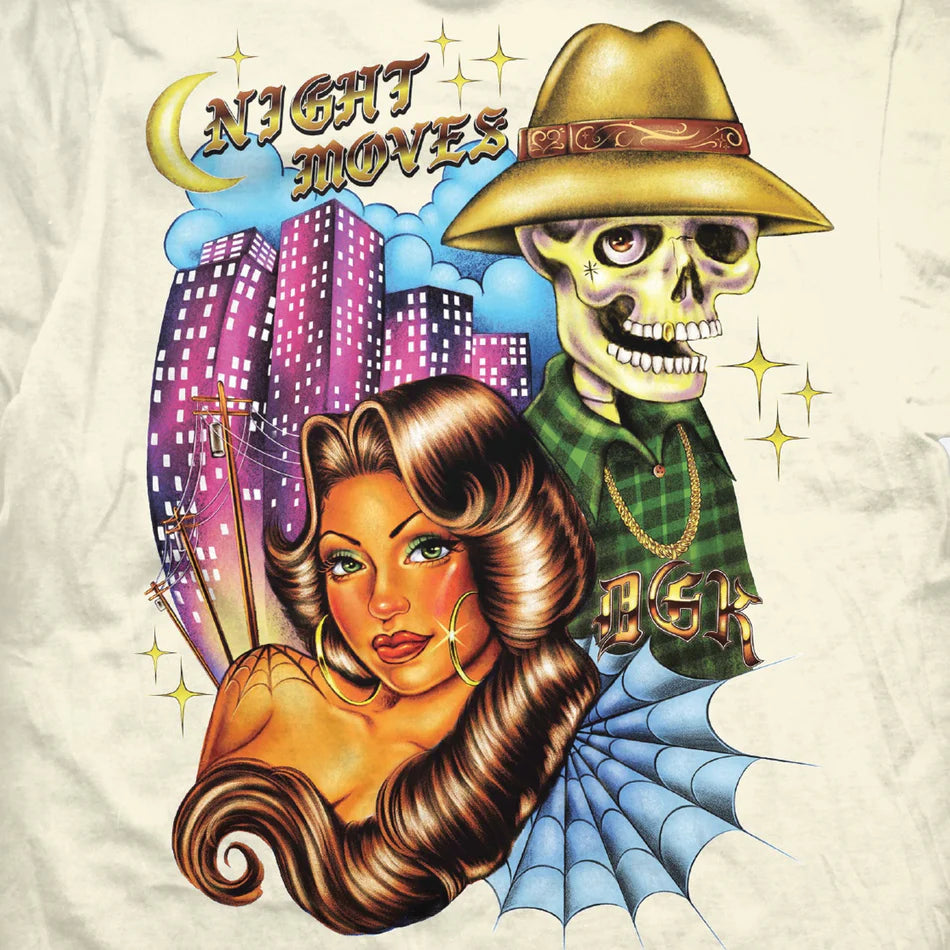 Camiseta DGK Night Moves Cream