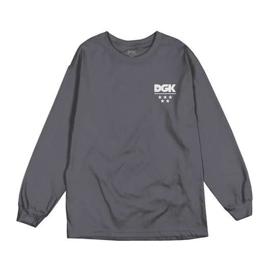 Camiseta DGK All Star Mini Logo L/S Cinza