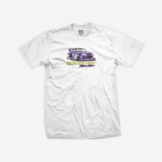 Camiseta DGK x KAIDO HOUSE Roulette Racer  Branco