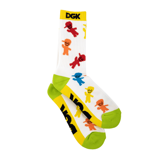 Meia DGK Convenience Crew Socks - Branco - Único