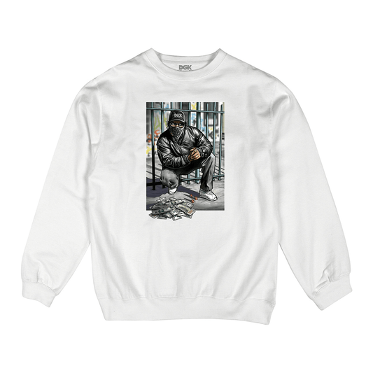 Moletom  Crewneck DGK 456 Crewneck Fleece Branco
