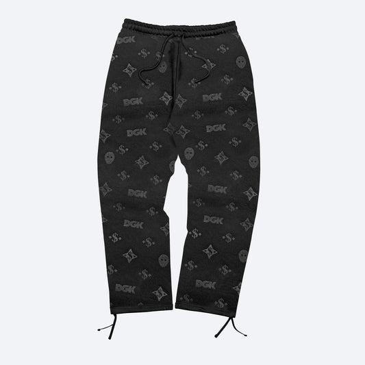 Calça DGK Monogram Fleece Preto
