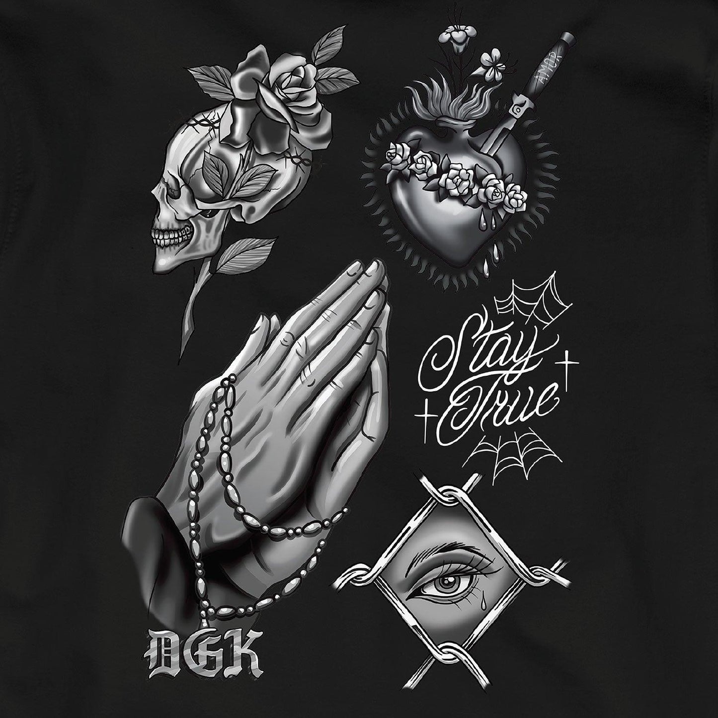 Moletom  Crewneck DGK Stay True Crewneck  Preto