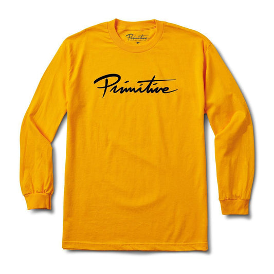 Camiseta Primitive Nuevo Script L/S Tee