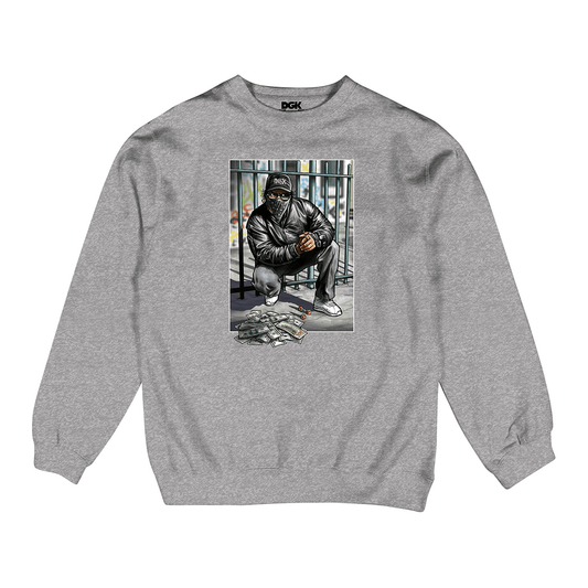 Moletom  Crewneck DGK 456 Crewneck Fleece Cinza