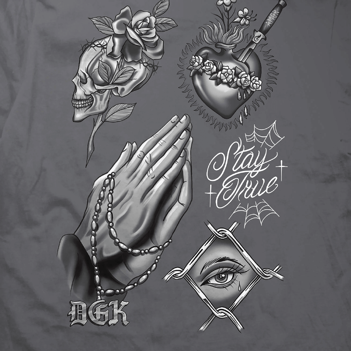 Camiseta DGK Stay True Cinza
